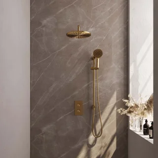 Brauer Gold Edition Regendoucheset Inbouw 30cm Geborsteld Goud