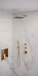 Brauer Gold Edition Regendoucheset inbouw 30cm geborsteld goud