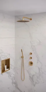 Brauer Gold Edition Regendoucheset inbouw 30cm geborsteld goud