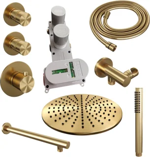 Brauer Gold Edition Regendoucheset inbouw PVD geborsteld goud