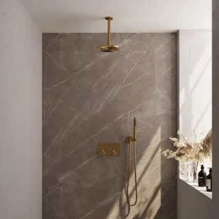 BRAUER Gold Edition SET 53 Thermostatische inbouw regendouche goud geborsteld