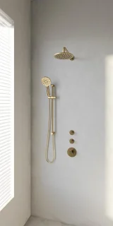 Brauer Gold Edition thermostatische inbouw doucheset geborsteld goud