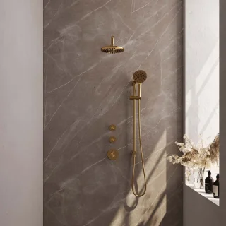 Brauer Gold Edition thermostatische inbouw doucheset geborsteld goud