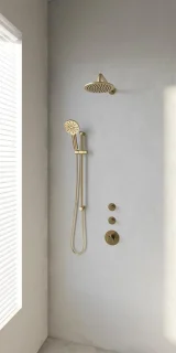 Brauer Gold Edition thermostatische inbouw doucheset geborsteld goud