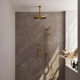 Brauer Gold Edition thermostatische inbouw doucheset geborsteld goud