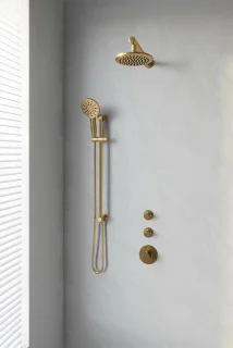 Brauer Gold Edition thermostatische inbouw doucheset geborsteld goud