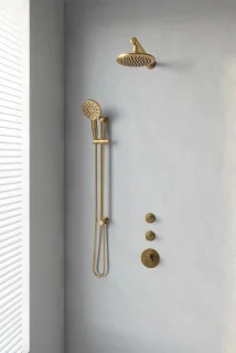 Brauer Gold Edition thermostatische inbouw doucheset geborsteld goud