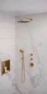 Brauer Gold Edition thermostatische inbouw doucheset geborsteld goud