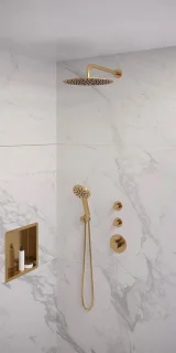 Brauer Gold Edition thermostatische inbouw doucheset geborsteld goud