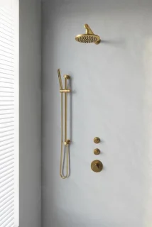 Brauer Gold Edition thermostatische inbouw doucheset geborsteld goud