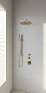 Brauer Gold Edition thermostatische inbouw doucheset geborsteld goud PVD