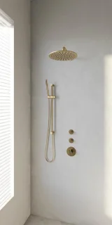 Brauer Gold Edition thermostatische inbouw doucheset geborsteld goud PVD
