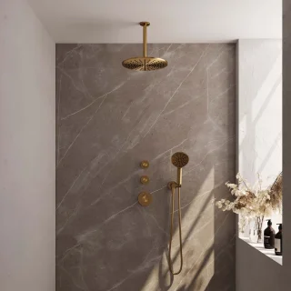 Brauer Gold Edition thermostatische inbouw doucheset geborsteld goud PVD