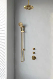 Brauer Gold Edition thermostatische inbouw doucheset geborsteld goud