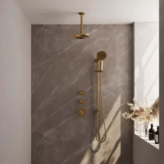 Brauer Gold Edition thermostatische inbouw doucheset geborsteld goud