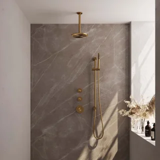 Brauer Gold Edition thermostatische inbouw doucheset geborsteld goud
