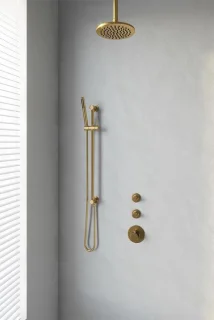 Brauer Gold Edition thermostatische inbouw doucheset geborsteld goud