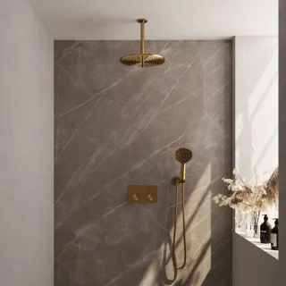 BRAUER Gold Edition thermostatische inbouw regendouche set goud geborsteld PVD