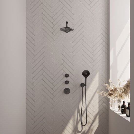 Brauer Gunmetal Edition Regendoucheset Inbouw 20 cm