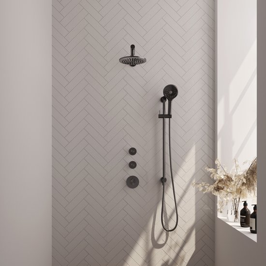 Brauer Gunmetal Edition Regendoucheset inbouw 20cm