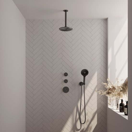 Brauer Gunmetal Edition Regendoucheset Inbouw 20cm