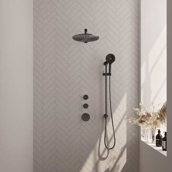 Brauer Gunmetal Edition Regendoucheset Inbouw 30cm