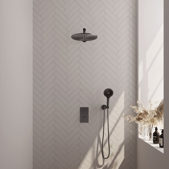 BRAUER Gunmetal Edition thermostatische inbouw regendouche set 32