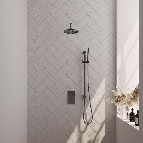 BRAUER Gunmetal Edition thermostatische inbouw regendouche SET 39