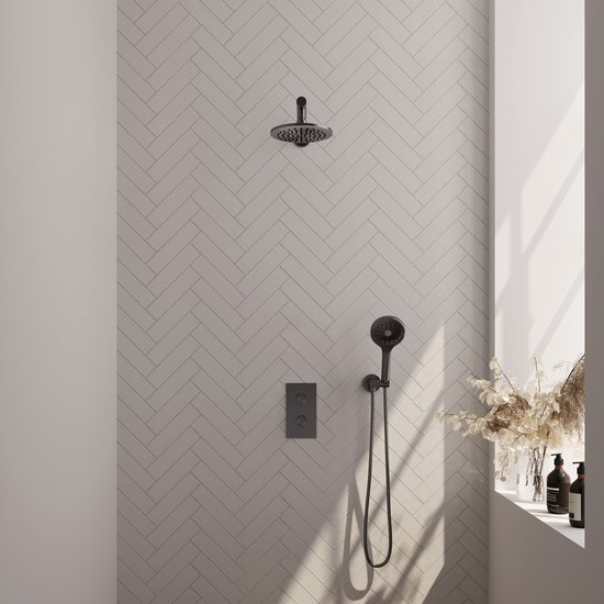 BRAUER Gunmetal Edition thermostatische inbouw regendoucheset 31