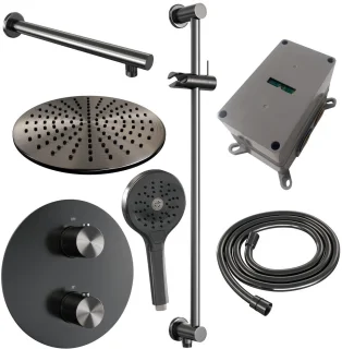 Brauer Gunmetal Edition Thermostatische Inbouw Regendoucheset