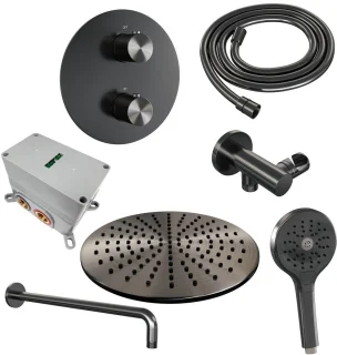 Brauer Gunmetal Edition Thermostatische Inbouw Regendoucheset