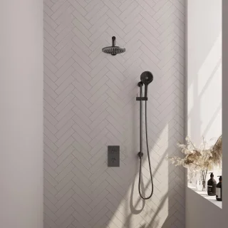 De Brauer Gunmetal Edition Thermostatische Inbouw Regendoucheset in één oogopslag