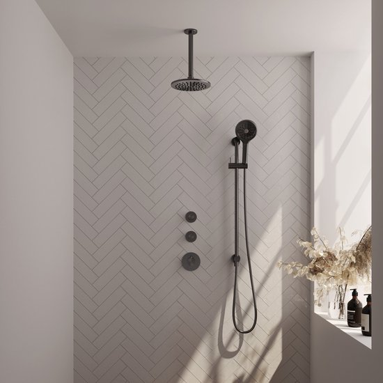 BRAUER Gunmetal Edition thermostatische regendouche set 23 20 cm