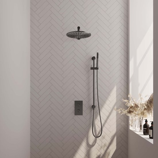 BRAUER Gunmetal Edition thermostatische regendouche set 38 30 cm