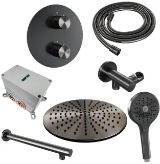 Brauer Gunmetal Edition Thermostatische Regendoucheset Inbouw