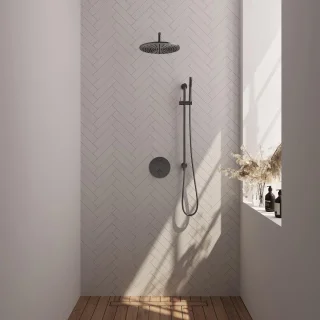 Brauer Gunmetal Inbouw Regendoucheset
