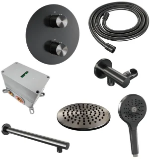 Brauer Gunmetal Thermostatische Inbouw Regendoucheset