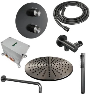 Brauer Gunmetal Thermostatische Regendoucheset Inbouw