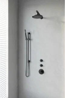 Brauer Inbouw Doucheset Zwart Rond 20cm