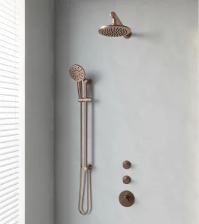 Brauer Regendoucheset Inbouw 20cm Rond Geborsteld Koper