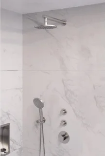 Brauer Regendoucheset Inbouw 20cm Rond Geborsteld Nikkel PVD
