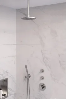 Brauer Regendoucheset Inbouw 20cm Rond Geborsteld Nikkel PVD