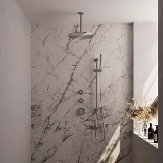 Brauer Regendoucheset Inbouw 30cm Rond Geborsteld Nikkel PVD