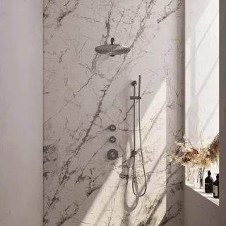 Brauer Regendoucheset Inbouw 30cm Rond Geborsteld Nikkel PVD Thermostaatkraan