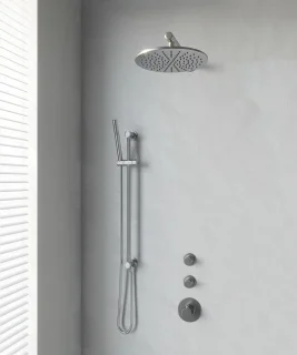 Brauer Regendoucheset Inbouw 30cm Rond Geborsteld Nikkel PVD Thermostaatkraan