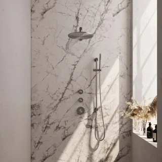 Brauer Regendoucheset Inbouw 30cm Rond Geborsteld Nikkel PVD Thermostaatkraan