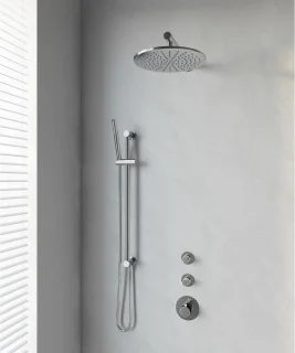 Brauer Regendoucheset Inbouw 30cm Rond Glans Chroom Thermostaatkraan