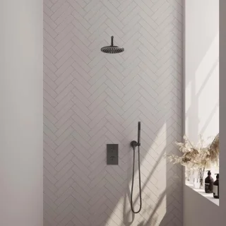 Brauer Thermostatische Inbouw Regendoucheset Gunmetal