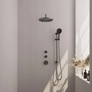 Brauer Thermostatische Regendoucheset Inbouw Gunmetal