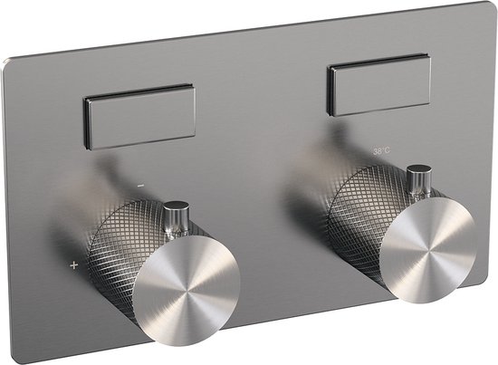 Brushed Carving thermostatische inbouw regendouche set 62